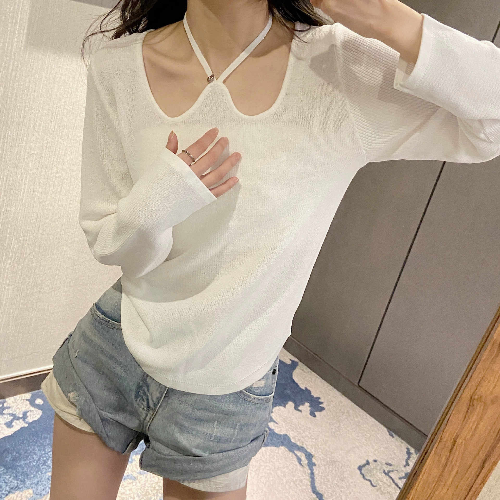[THOM BRASSY 9167异领挂脖针织衫]