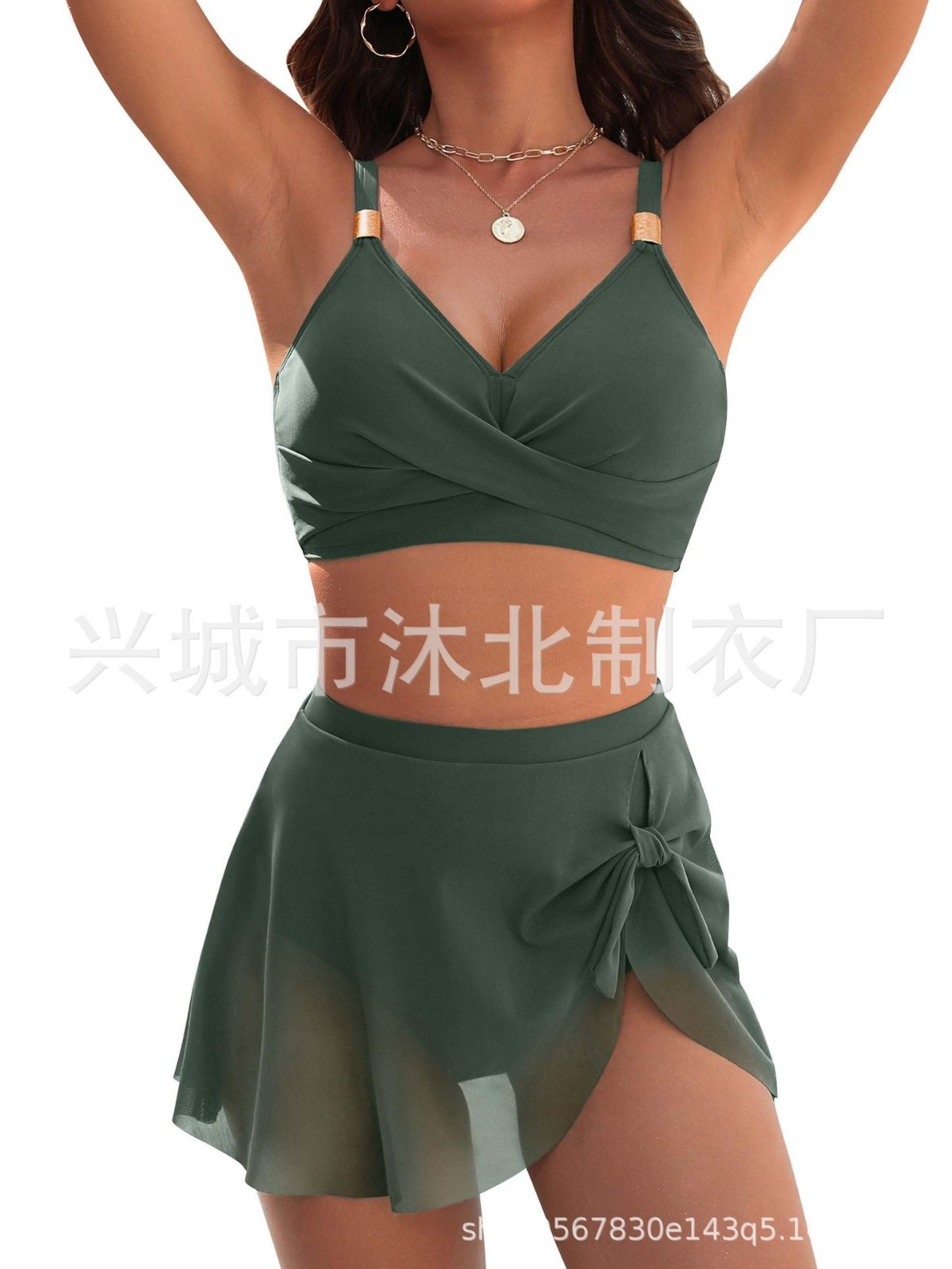 2026 nuevo comercio exterior europeo y americano bikini trajes de baño de malla estilo sexy trajes de baño delgados de cintura alta