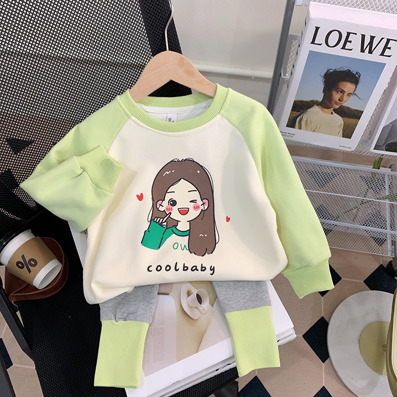 女童春季套装2025新款洋气网红衣服宝宝春秋款两件套小童儿童春装