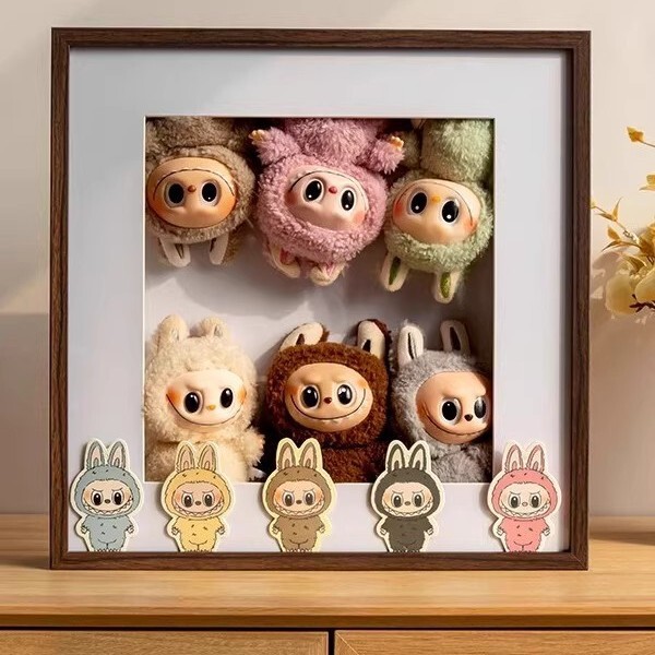 Labubu Labubu Third Generation Coca-Cola Blind Box Fully Transparent Dust Cover Display Storage Box Photo Frame