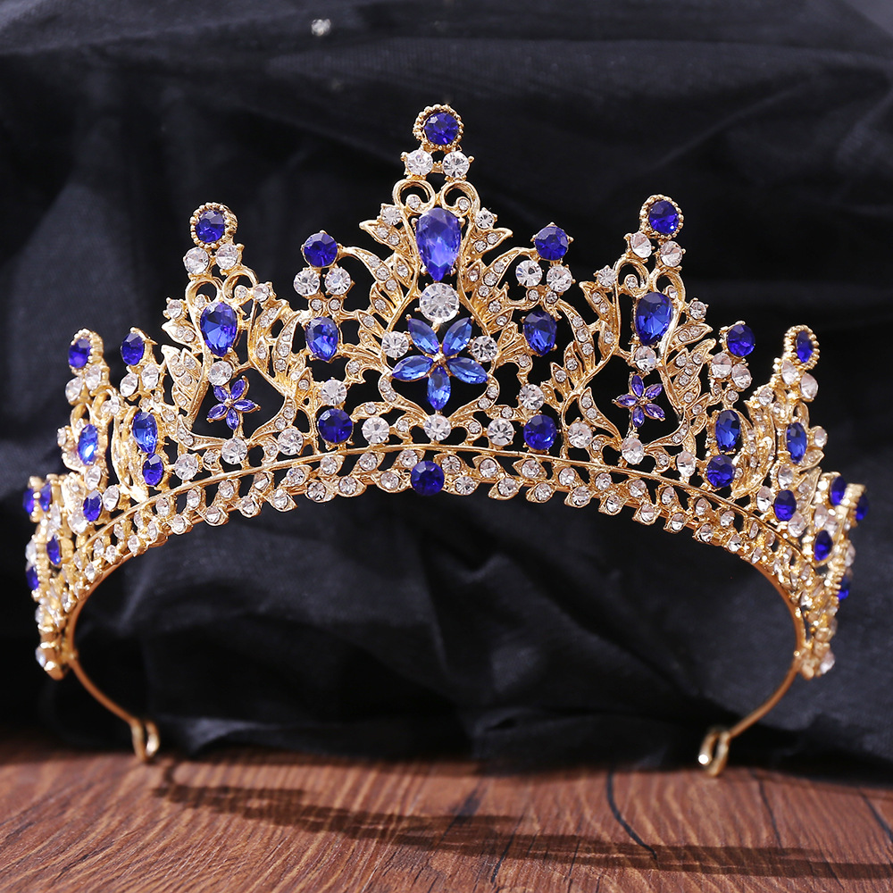 Baroque Style Crown Alloy Inlay Crystal Rhinestones Crown 1 Piece display picture 4