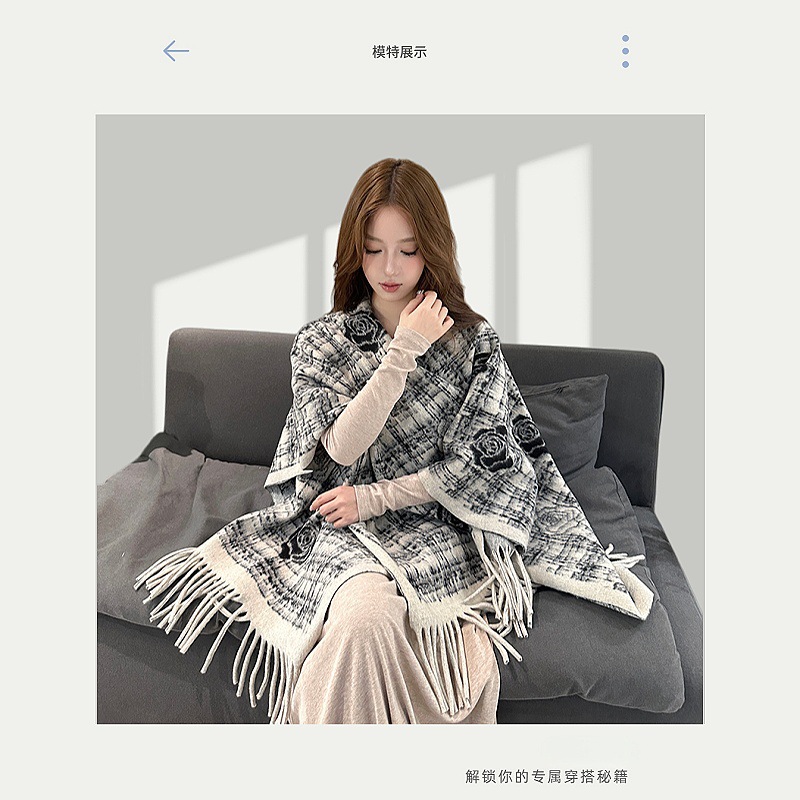 Nueva sensación de alto nivel con chal de estilo étnico femenino de Xinjiang gran turismo noroeste de verano sala de aire acondicionado capa cálida