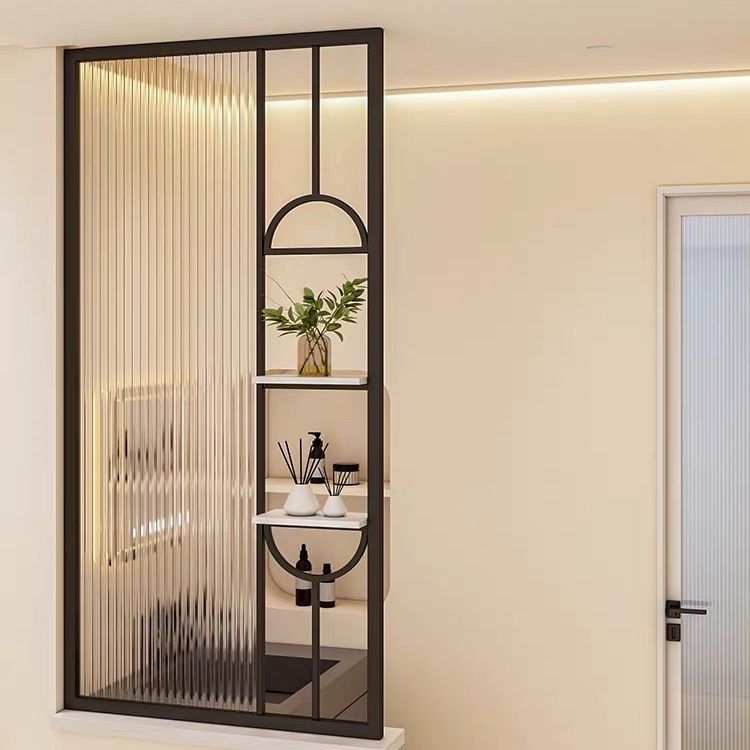 Modern Minimalist Bathroom Glass Screen Dry and Wet Area Sink Half-Wall Small Screen Entryway Living Room Partition Wholesale