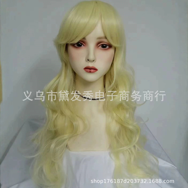 MOVIE Alice Wonderland Alice in Wonderland Golden long curly Cos wig for women