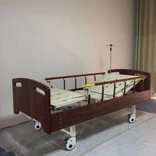 家用手動護理床敬老院老人木質家具可移動背部升降ABS醫院用床