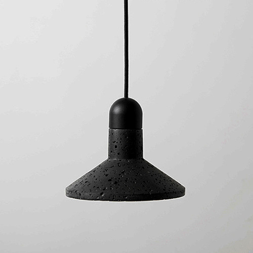 Nordic restaurant bar window display designer black hole stone volcanic stone terrazzo small chandelier B&B bedroom bedside lamp
