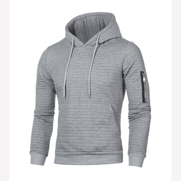 Felpa con cappuccio jacquard uomo maniche lunghe giacca calda_voghion.com