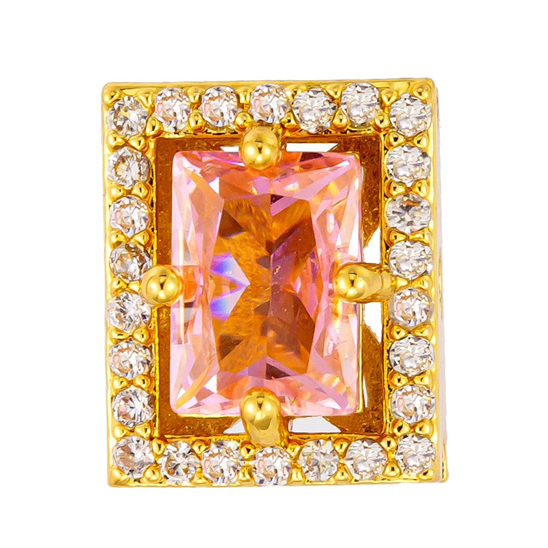 Colgante de cobre micro incrustado Gufasha oro goteo de aceite perlas de transferencia DiDi con perlas de acessorios de perlas huecas fábrica de perlas al por mayor