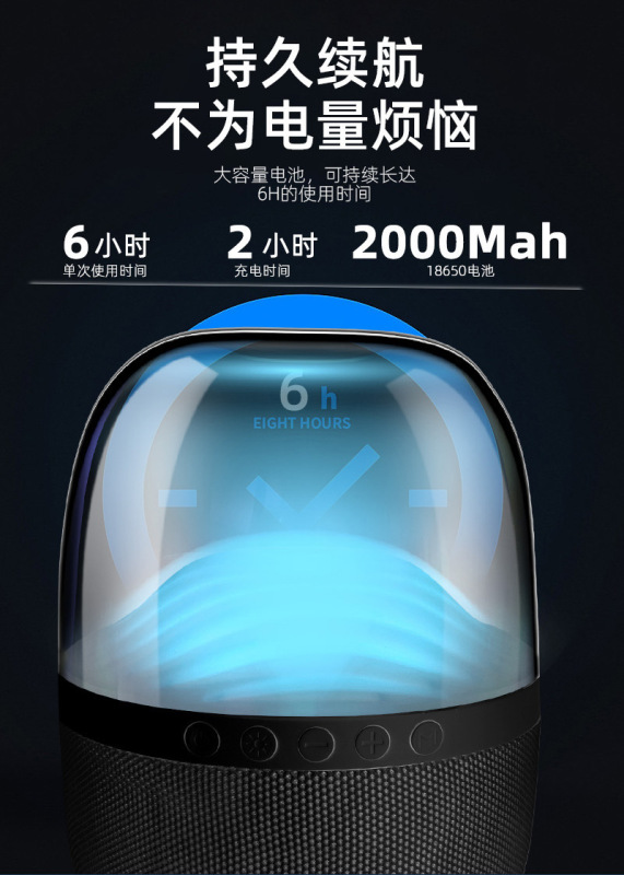 外国貿易の新型l 9クール無線bluetoothスピーカーledランプの脈動瑠璃カードのデスクトップのサブウーファーコンピュータ|undefined