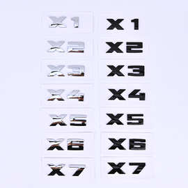 适用于宝马新X2 X3 X4 X5 X6 X7改装车标后尾标字母标车身装饰贴