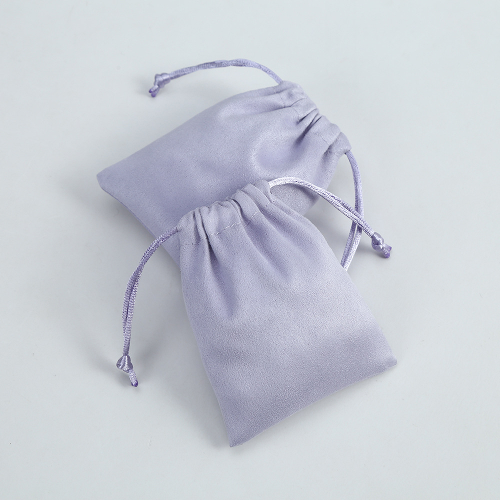 Simple Style Solid Color Cloth Drawstring Jewelry Packaging Bags 1 Piece