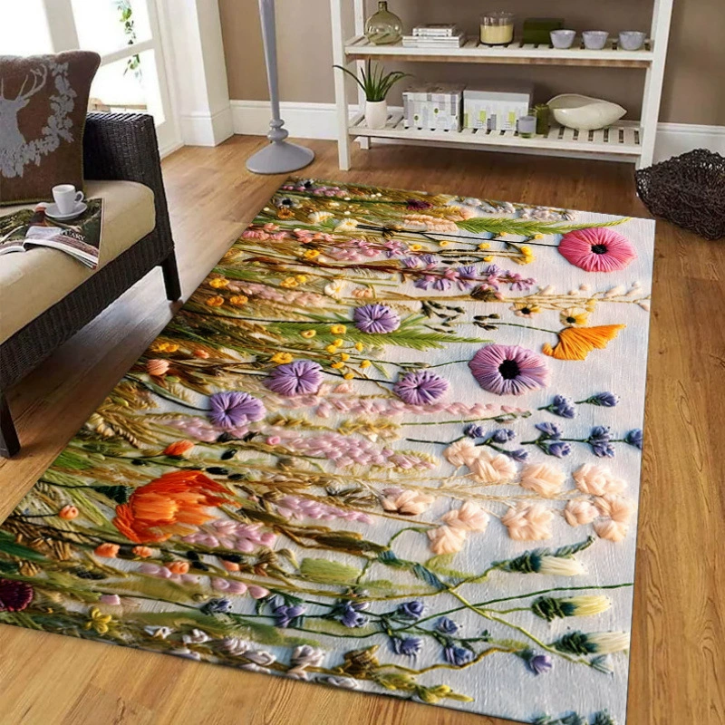 Скандинавские растения и цветы для гостиной, хрустальный бархатный диван, ковер, прикроватное одеяло для спальни, устойчивое к пятнам и простое в уходе, готово к доставке