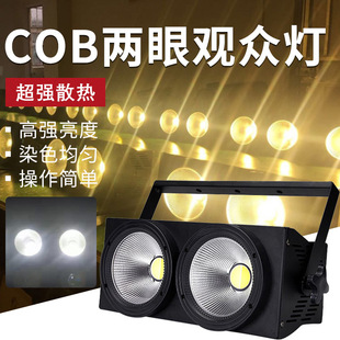 Two-Eyed Audience Lamp Stage Two-Eyed Cob Double-Eyed Surface Lamp Performance Wedding Bar Flashing Lamp Clear Bar Exhibition Lamp