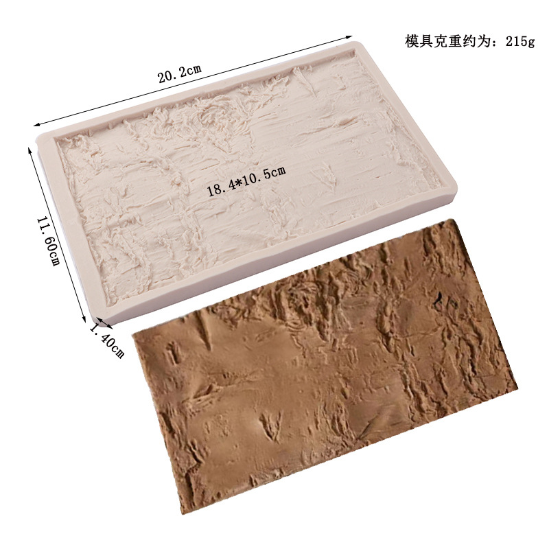 Molde de pastel de textura de árbol fondant molde de silicona decoración de borde de la torta utensilios para hornear molde de textura de ritmo seco