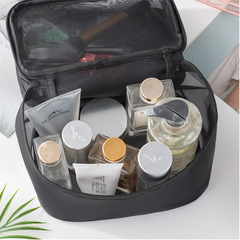 Netting Makeup Bag Double Layer Large Capacity Nail Art Bag Hollow Out Handbag Cosmetic Organizer New Style Wash Bag 