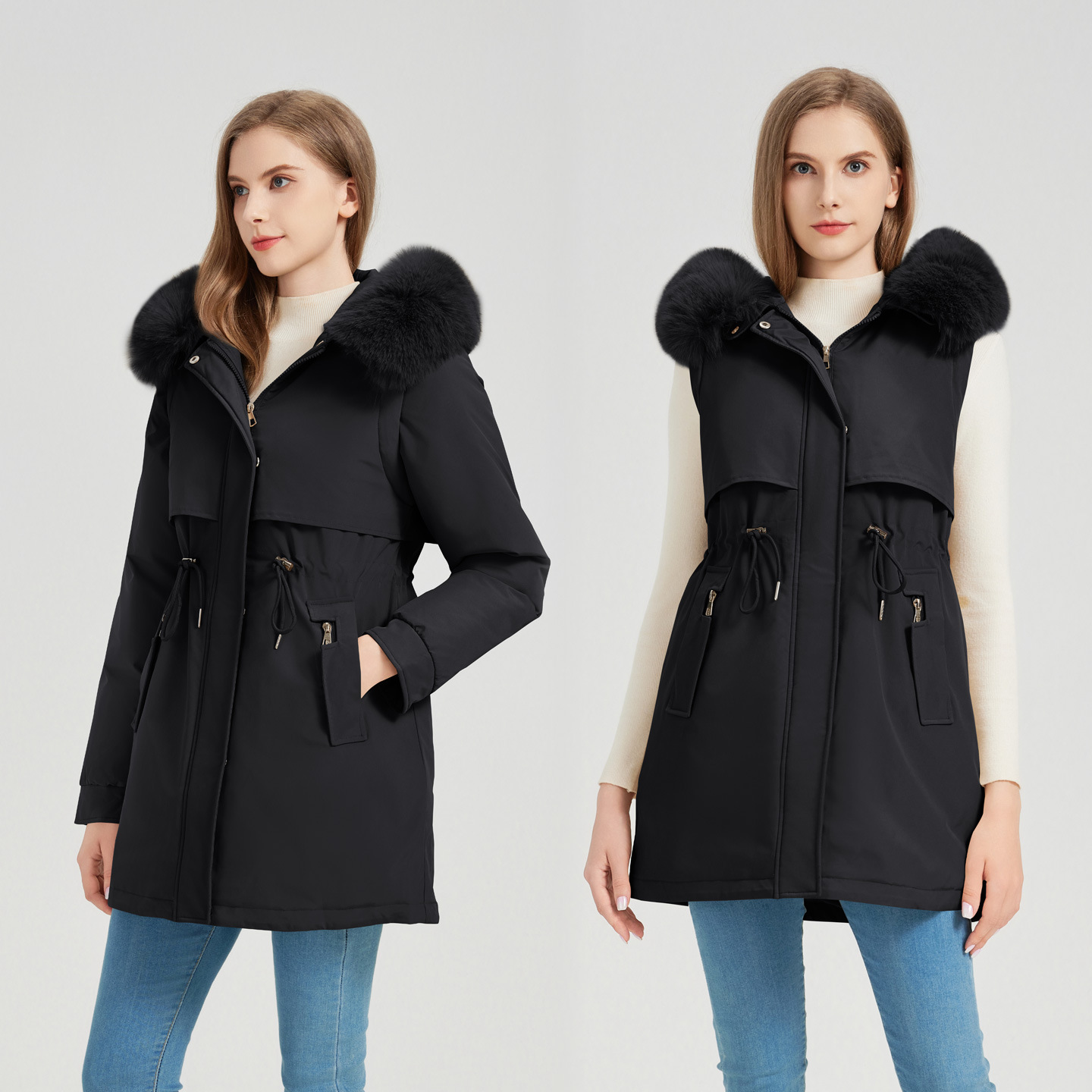 Transfronterizo Packer algodón de mujer invierno 2025 nuevo algodón de cintura chaqueta de algodón largo y grueso chaqueta de lana image 4