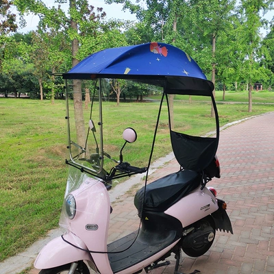 electric bikes, black-coated sun and, Elektromobil üçün ön şüşə çətiri (günlük) - half-pack-endurance-board-starry-sky-girl-four-seasons-edition-suitable-for-vehicles-with-rearview-mirrors