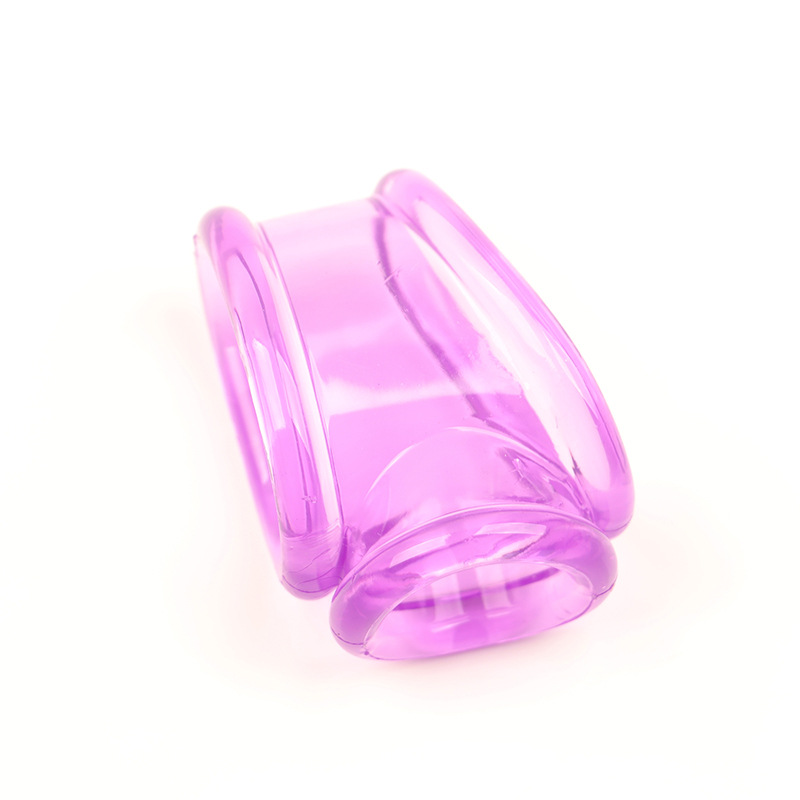 Soft TPE Penis Ring with Triple Lock Design, Elastic Egg-Shaped Delay Ring, Black — detail image 2