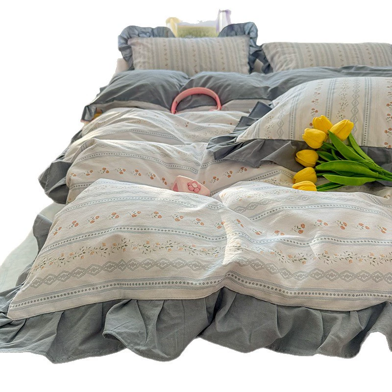 Cotton duvet cover, sheet, set, 4 piece set