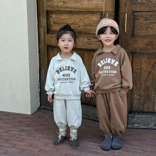 Children's Autumn Wear Sports suit Girls 2025 New Spring and Autumn Korean Style Baby Casual Boys' Two-Piece Sweat Set