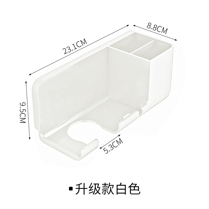 Inodoro doméstico secador de pelo estante de almacenamiento rack de almacenamiento multifuncional montado en la pared secador de pelo sin perforaciones rack de almacenamiento