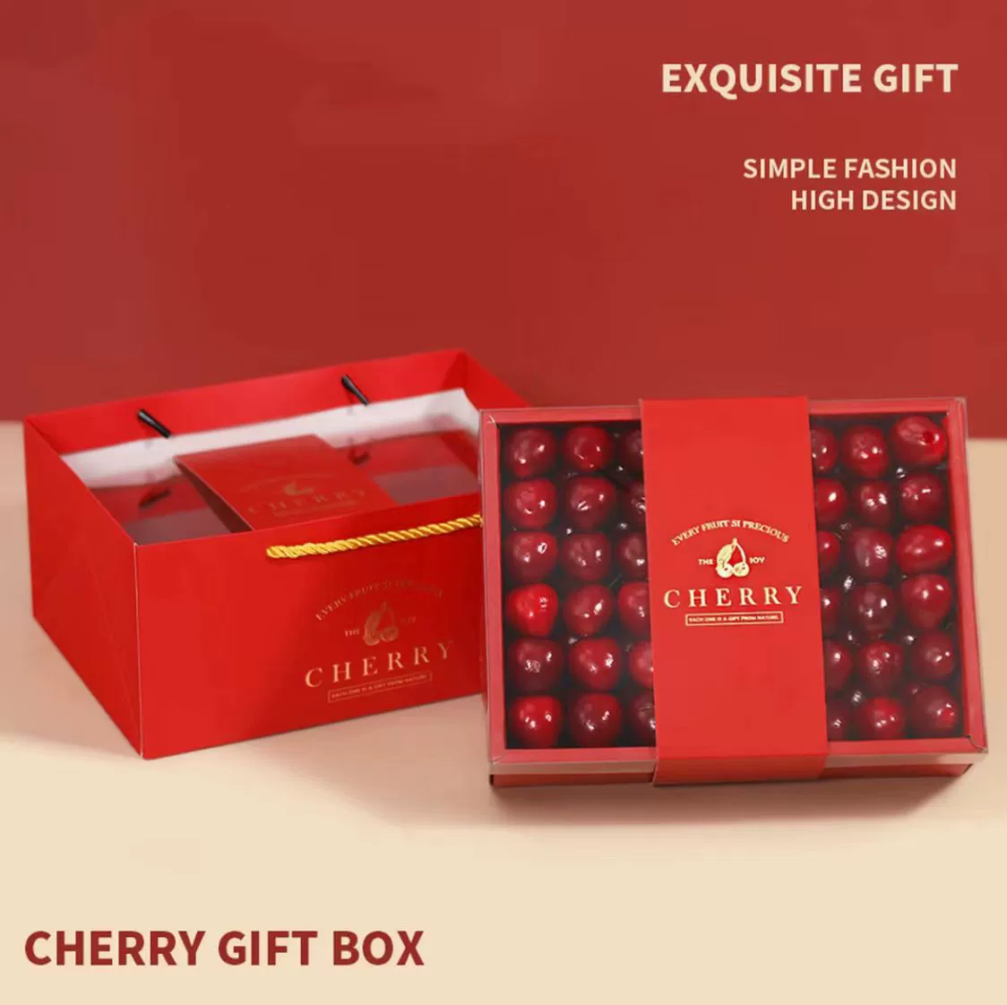 Коробка для упаковки вишни, подарочная коробка с крышкой небеса и земли, коробка для упаковки фруктов, гофрированная коробка, пустая коробка, предпочтительная подарочная коробка, экономия 2.5kg