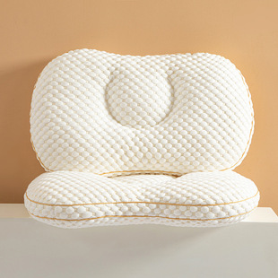 2024 New Butterfly knitted cotton Water Cube 3D Doudou massage neck pillow pillow core home cervical support sleep