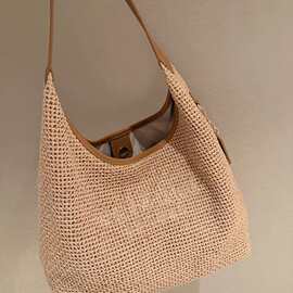 南枫时尚潮流阳光夏日托特包包女士新款编织包腋下包手提单肩大包