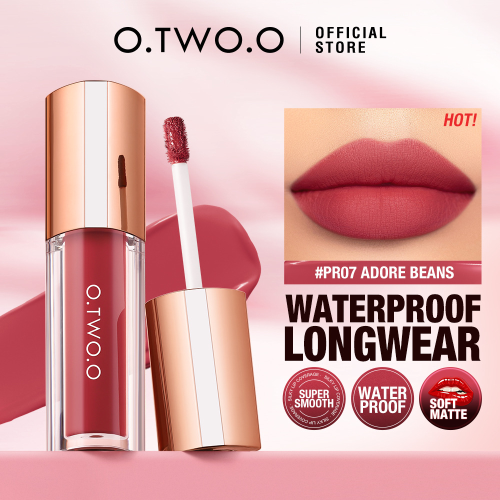 O.two.o Silky Smooth Matte Lip Gloss, Long Lasting Non Stick Glaze_voghion.com