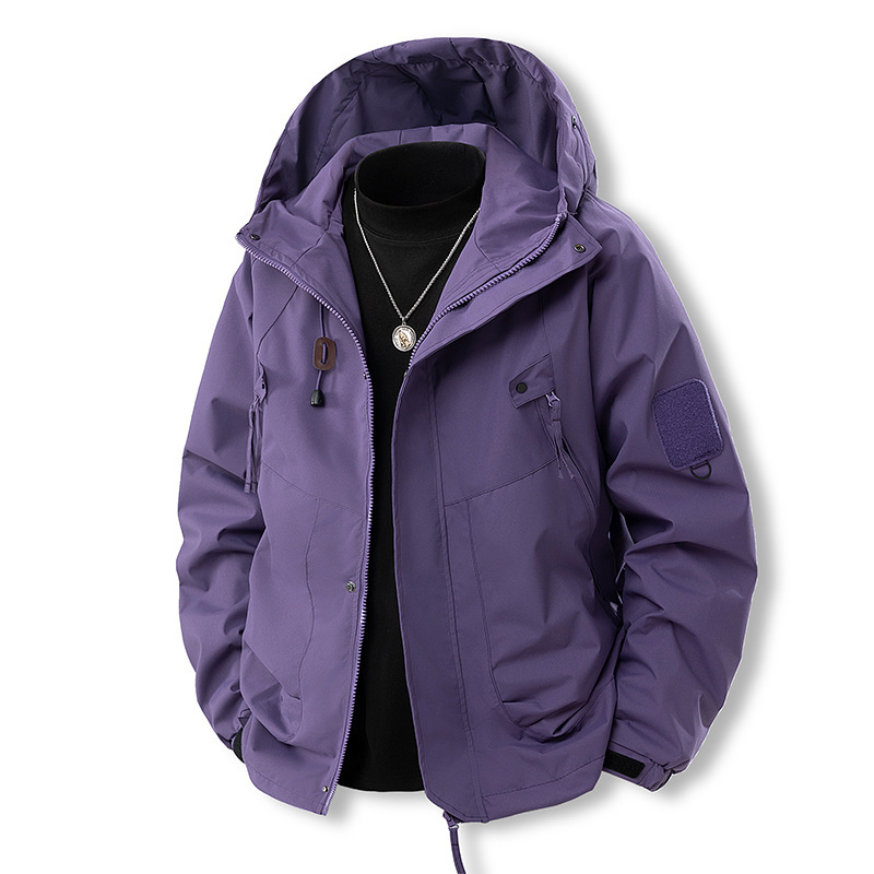 Cross-Border Foreign Trade Hooded Jacket Men's Spring and Autumn New Couple Outdoor Jacket Men's Multi-Pocket Work Jacket Men