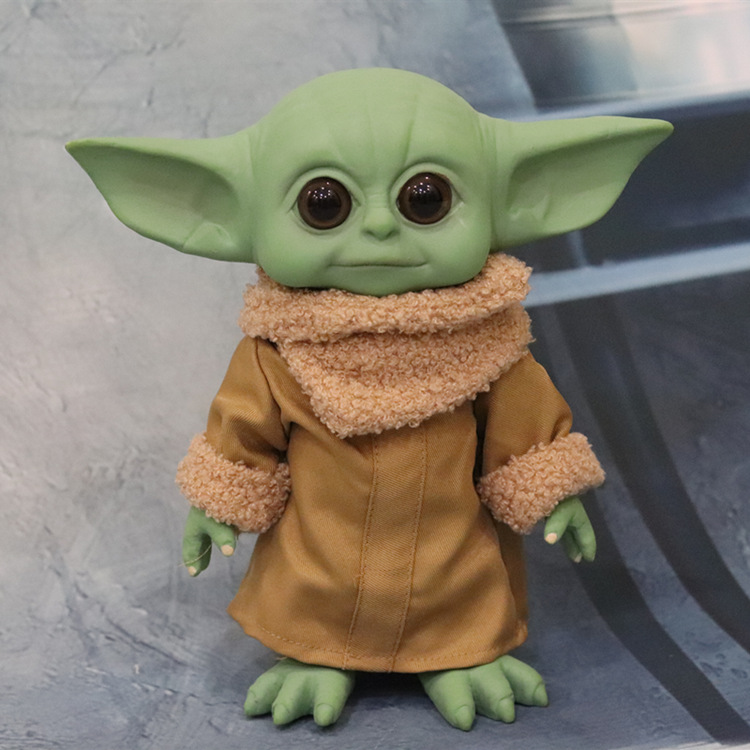 Yoda bebé hecho a mano Yoda bebé muñeca Star Wars mandaloren anime Yoda adornos de látex