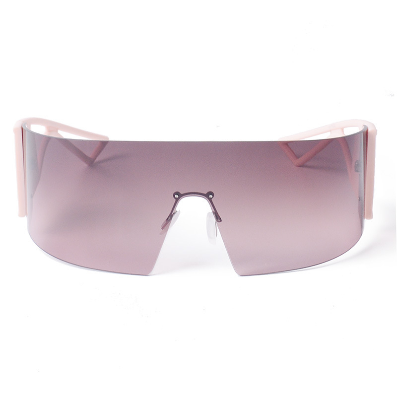 2021 New Fashionable Large Frameless One Piece Men's and Women's Sunglasses Windshields_voghion.com