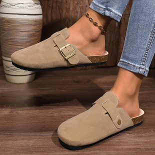 2025 Four Seasons Soft Sole Birkenstock Slippers Women's New Summer Outdoor Fishing Birkenstock Half Slippers Women's Shoes