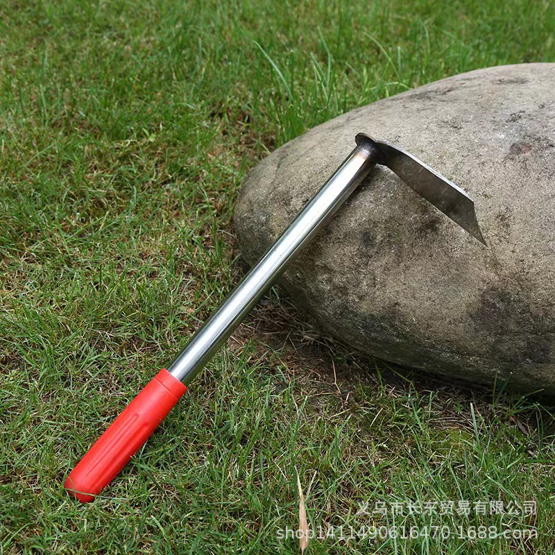 园艺种植不锈钢农用小锄头 家用种植挖土锄头种菜镢头