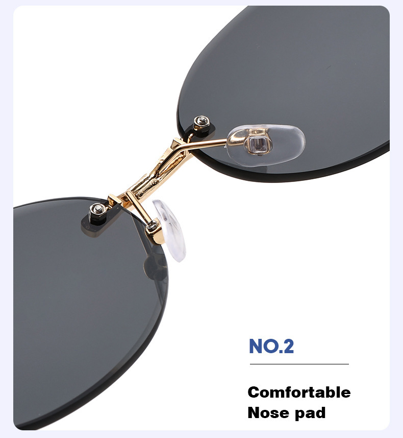 1584 New European and American Trendy Cut Edge Distinctive Oval Frame Sunglasses 2024 New Arrival Frameless Hot Girls Hip Hop Sunglasses_voghion.com