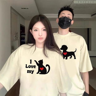 Summer Pure Cotton Short-Sleeved T-Shirt Couple Wear Lazy Style Loose Niche Design Tops for Men and Women Student Trendy Class Uniforms