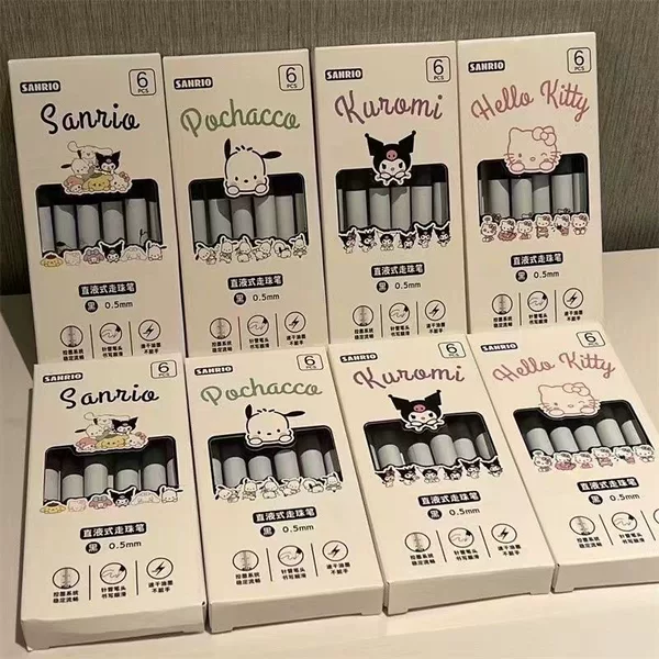Sanrio Direct Liquid Quick-Drying Ball Pen ins Loving Style Parchia Dog 0.5 Students High Color Value Test Brush Pen