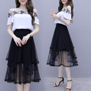 suit Styline Skirt suit Two-Piece Set 2025 Summer New Women's Slimming Shoulder Elegant dress
