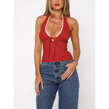 W 71190 Tie Bow Halter Camisole Vest ���������Ҳ���������