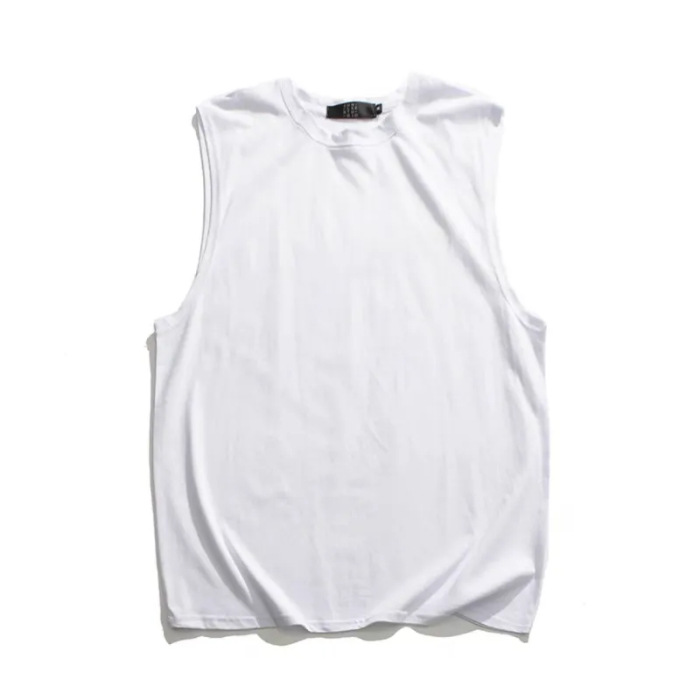 흰색 단색 조끼