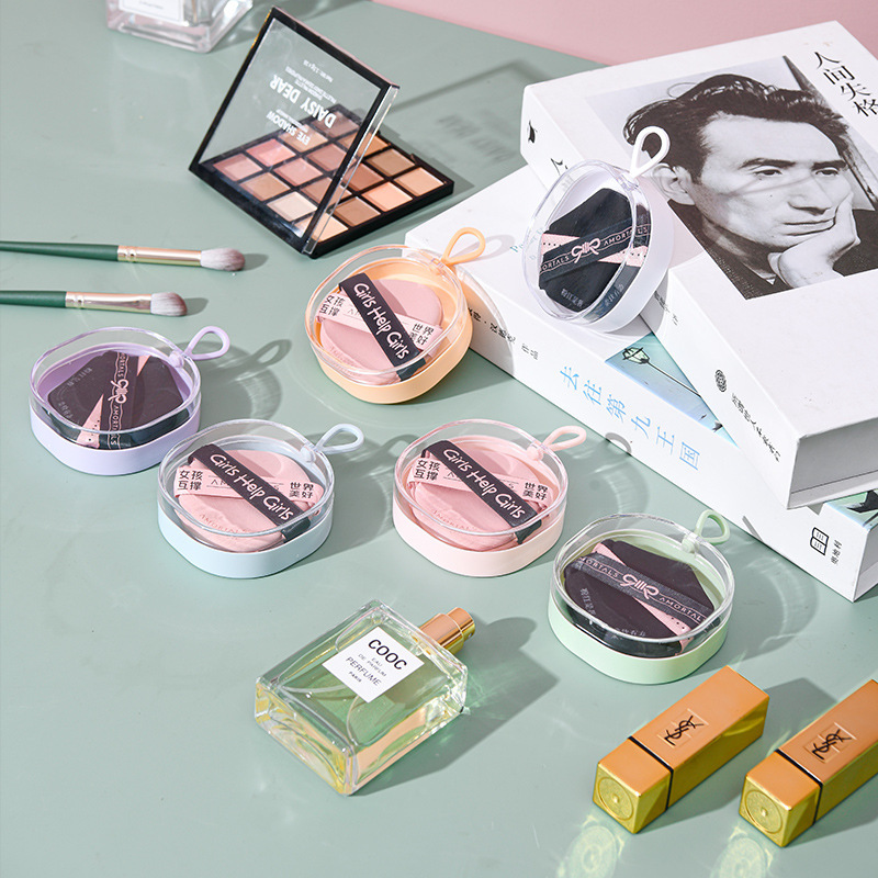 手工塑料盒穿戴甲包装盒透明粉扑收纳盒美甲展示盒幻彩彩盒储物