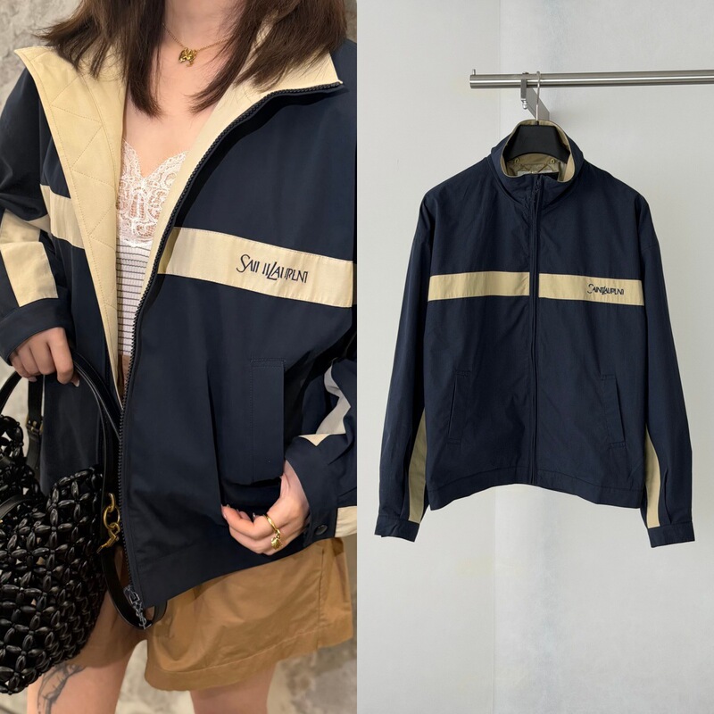 Top-quality 26SS trendy brand new SL style color-block stand-up collar sports zip-up jacket, unisex Top-quality 26SS trendy brand new SL style color-block stand-up collar sports zip-up jacket, unisex