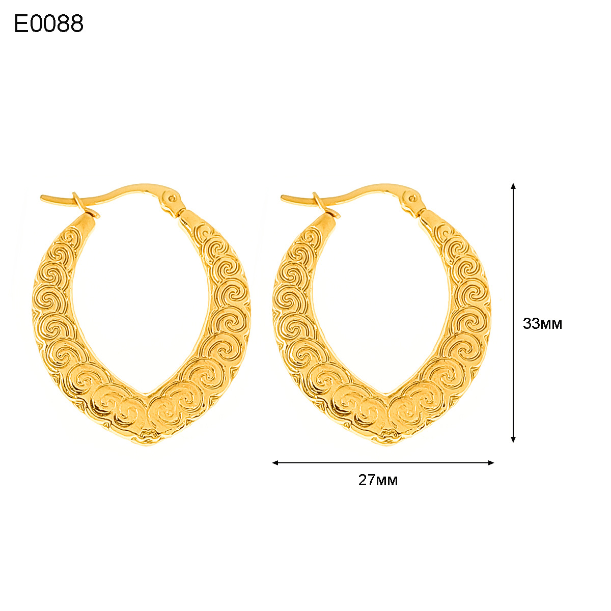 13g Weight Titanium Steel Ear Needle Material Earrings Classification 1 Pair Quantity Holiday, Daily Occasion Titanium Steel Material U Shape, Geometric, Round Pattern Women's Gender Plating Design Basic, Simple Style, Classic Style Style 1 Pair Basic Simple Style Classic Style U Shape Geometric Round Plating Titanium Steel Earrings 8