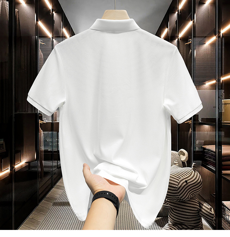 Chemise d'été pour homme, col, manches courtes, coupe ample, couleur unie tendance, style américain décontracté, grandes tailles disponibles._voghion.com