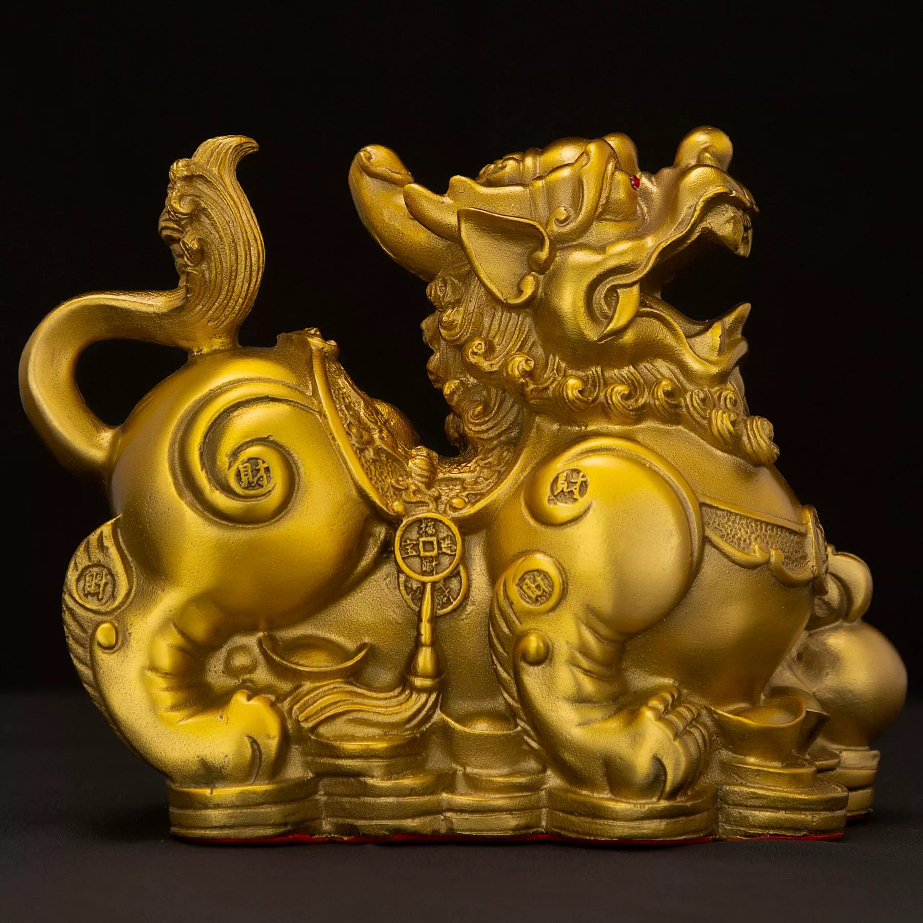 Чистая латунная богатство Пицю ornaments для богатства богатства Jinbao Sifang украшение для гостиной открытки подарка на открытие магазина
