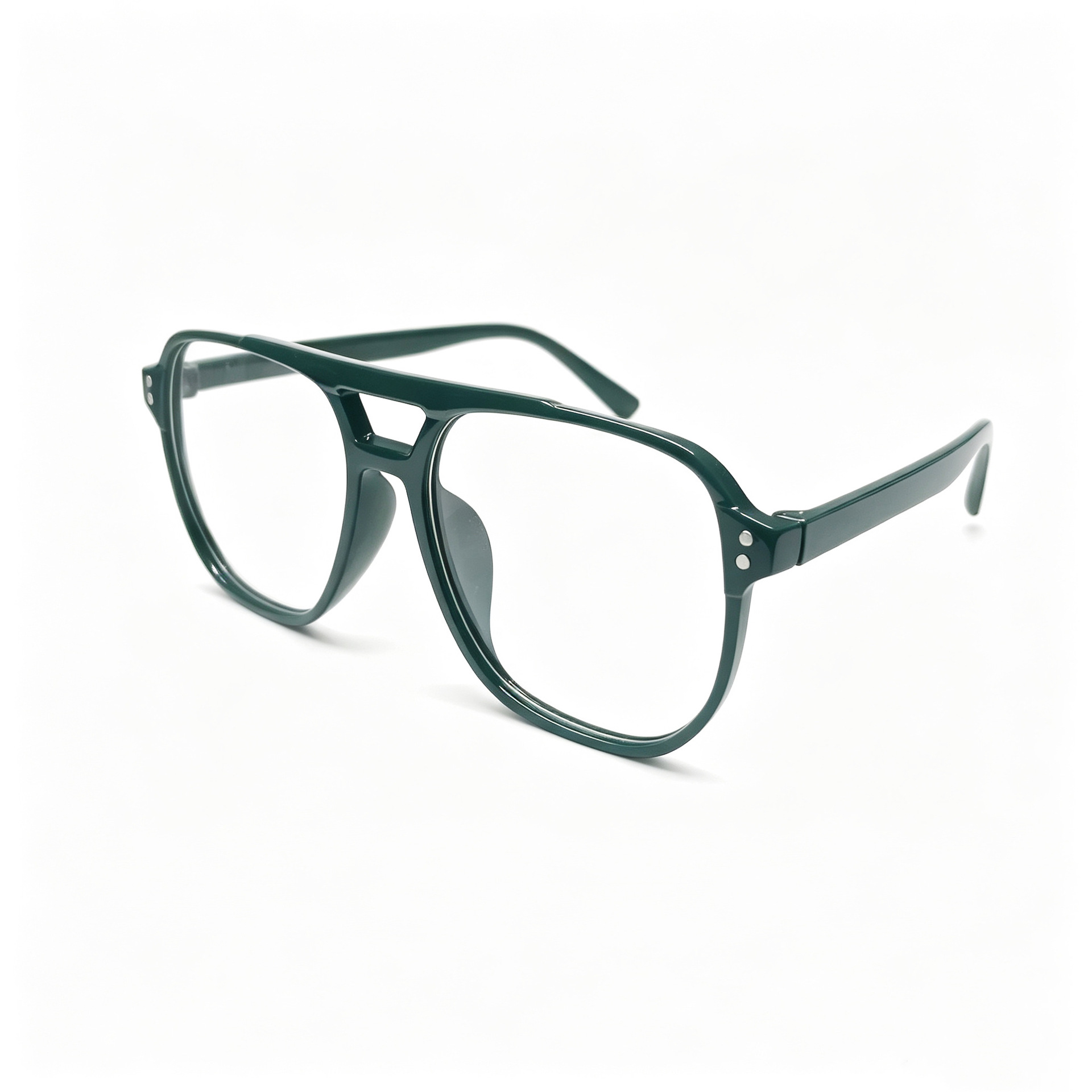 Gafas de sol vintage de doble puente, estilo transfronterizo, modernas y sencillas, con montura grande y lentes de estilo oceánico.