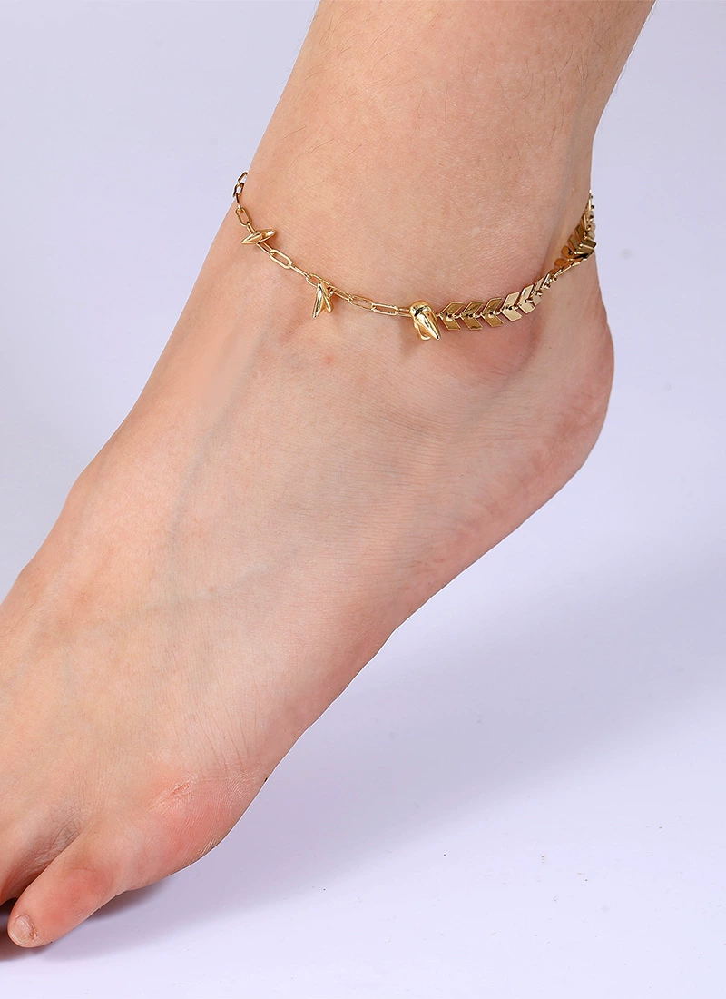 Небольшой дизайн ankle bracelet, брендовый аксессуар, французский стиль, высокого качества стиль