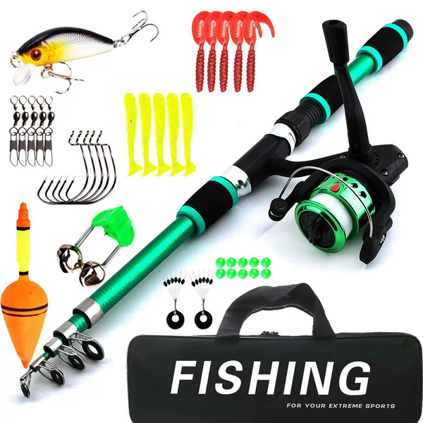 Ultra-short rod wheel suit 1.8 meters children's fishing rod fishing gear suit cross-border explosions Amazon TEMU AliExpress