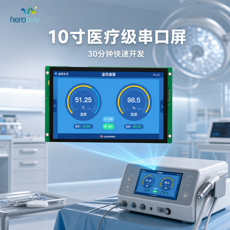 10inch Serial port screen medical grade 18KV anti-interference 485/232/TTL communication IPS full-view LCD screen