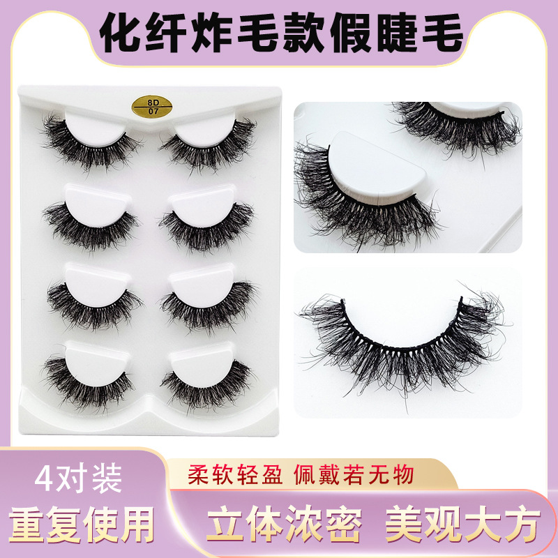 Set of four pairs of thick false eyelash...